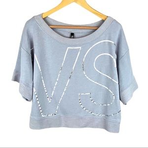 VICTORIA SPORT VS Logo Lavender Cropped Sweatshirt